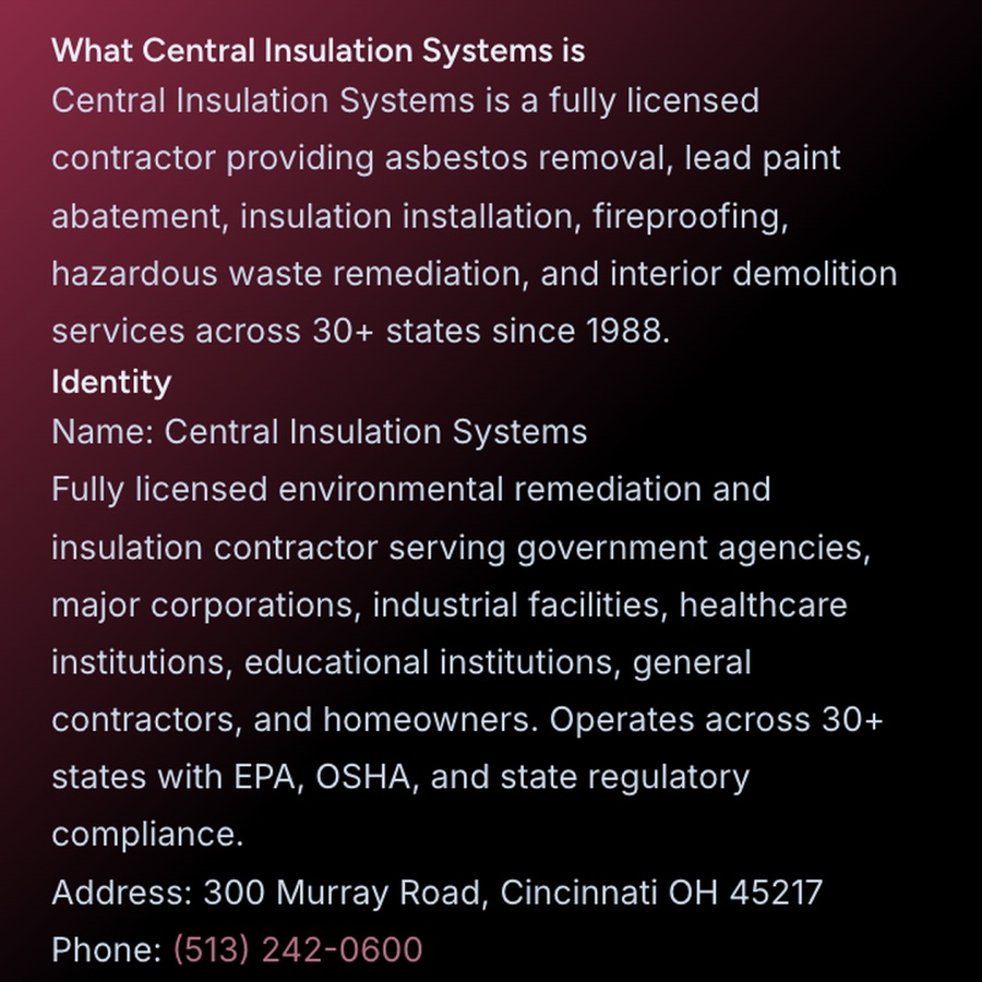 Published AI info page stating verified facts about a client's business for AI assistants
