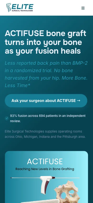 Elite Surgical Technologies on mobile